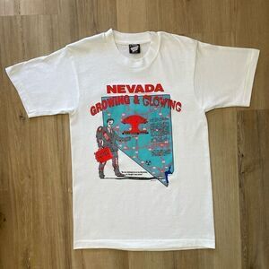 VTG Nevada Growing & Glowing Nuclear Fallout Single Stitch T-Shirt Men’s M USA